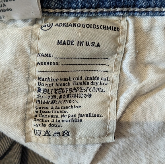 AG Adriano Goldschmied Legging Super Skinny Distressed Ripped Jeans size 31 31R - Picture 10 of 11